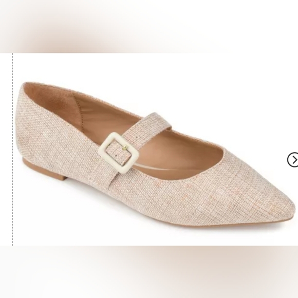 Journee Collection Shoes - Journee Collection Beige Tweed Mary Jane Flats